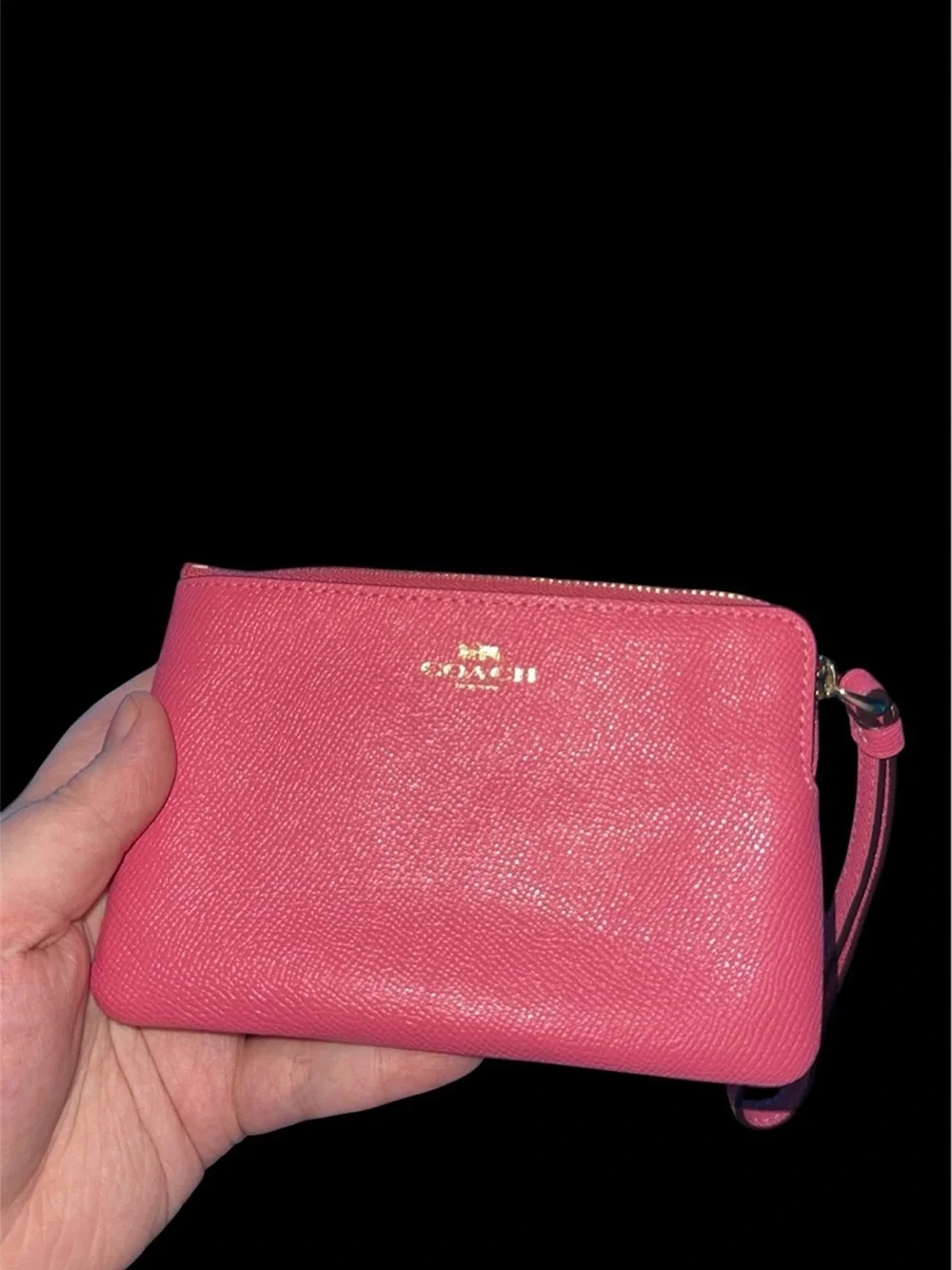 NWOT Coach Pink Leather Cardholder Wristlet